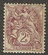 French Offices in Alexandria 17, mint, hinged, toned gum. 1902  (f188)