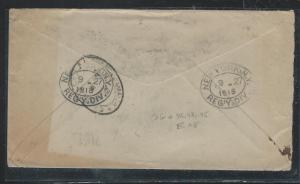 CAYMAN ISLANDS (P2109B) 1916 KGV 1D+2D+3D REG VIA JAMAICA TO USA