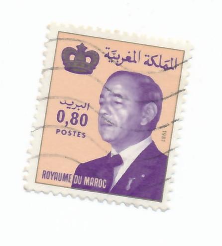 Morocco 1981 - Scott 518 used - 80c, King Hassan II