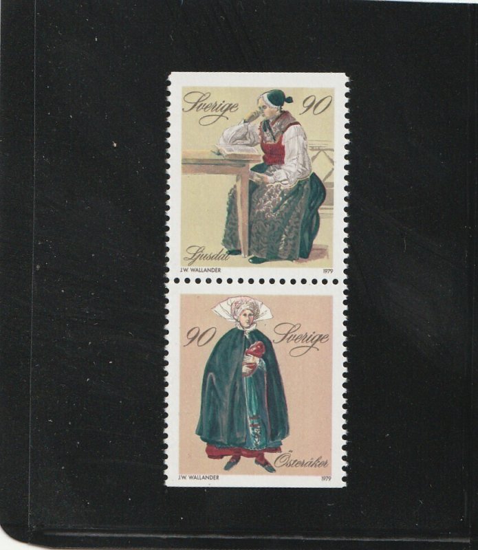 Sweden  (Sverige)  Ljusdal  Costume  & Osteraquer  1306-07  MNH