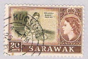 Sarawak 205 Used Basket making 1955 (BP3123)