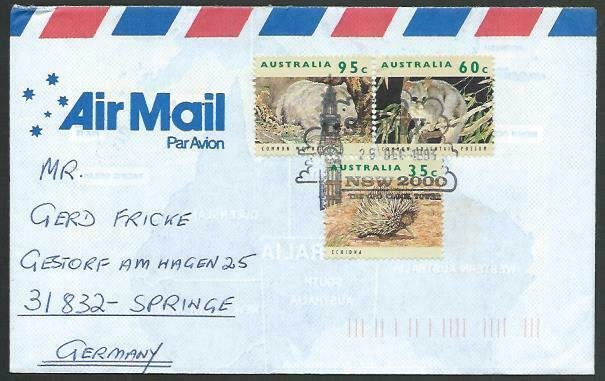 AUSTRALIA 1983 cover to Germany - nice franking - Sydney pictorial pmk.....12819