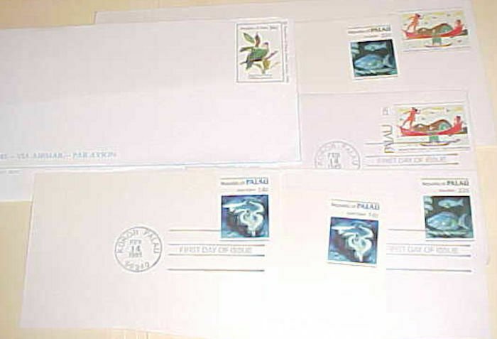 US PALAU MINT AIR LETTER, 4 ENTIRES & 2 POSTAL CARDS