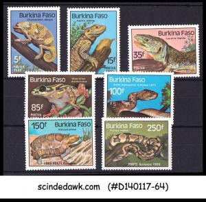 BURKINA FASO - 1985 REPTILES / CHAMAELEON/LIZARD/SNAKES - 7V - MNH