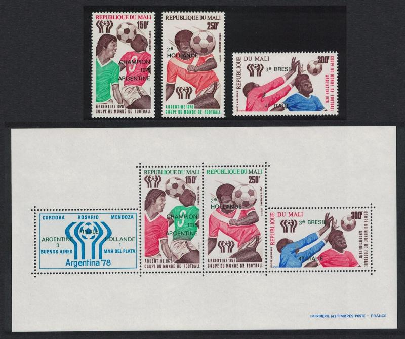 Mali World Cup Football Championship Finalists 3v+MS SG#656-MS659