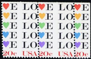 2072, 20¢ Love Stamp HUGE Misperforation Error Pair Mint NH - Stuart Katz