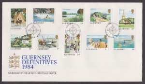 GUERNSEY - 1984 NEW DEFINITIVES - 10V FDC