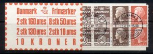 Denmark 1979-82 booklet 2x10, 8x50, 2x130, 2x160 CTO