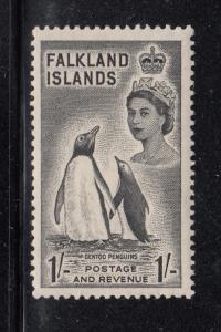 Falkland Islands 1956 MH Scott #127 1sh Gentoo penguins Elizabeth II