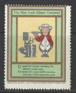 Early 1900s NY Edison Electrical Co Promotional Poster Stamp - Many Diff (AW91)