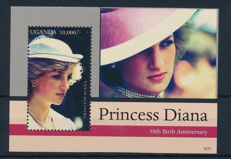 [48715] Uganda 2012 Princess Diana 50th Birthday MNH Sheet