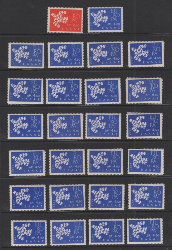 Greece #718-19 (1961 Europa set) VFMNH x 25 sets CV $20.00