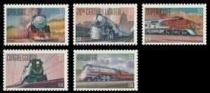 SCOTT  3333-37 TRAINS  33¢  SET OF 4 SINGLES  MNH  SHERWOOD STAMP