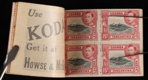 KENYA & UGANDA & TANGANYIKA 1938 KGVI 3s40 complete Booklet. MNH **.