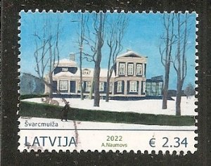 Latvia    Scott   1097   Manor      Used