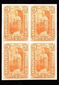 MOMEN US STAMPS #PR27P3 $9 BLOCK PROOF ON INDIA SUPERB $80++ LOT #82530-2