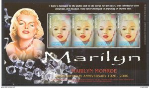 2006 Dominica Brilliant Marilyn Monroe Michel 10 Euro 1Kb ** Pm093