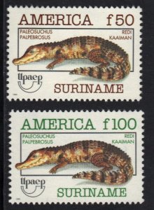 Surinam  #957-958   MNH  1993    America  issue   endangered animals