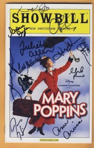 THEATRE CAST SIGNED SHOW BILL MARY POPPINS MAY 2010 NEW AMSTERDAM THEATRE