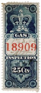 (I.B) Canada Revenue : Gas Inspection 25c (1875)