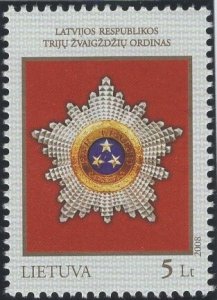 Lithuania 2008 MNH Sc 863c 5 l Order of Three Stars Joint