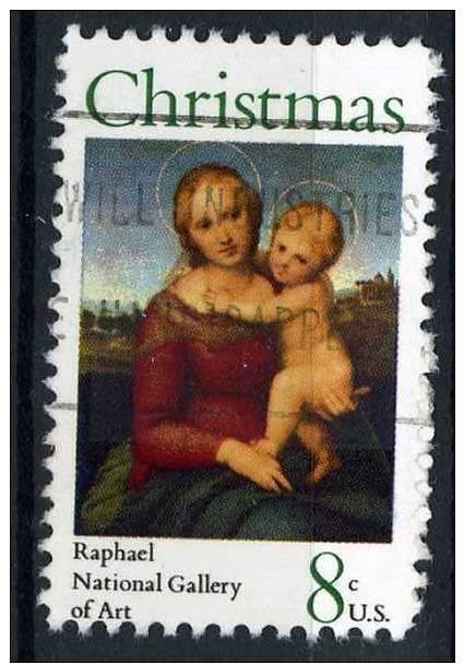 USA 1973 - Scott 1507 used  - 8c, Christmas, Madonna & Child