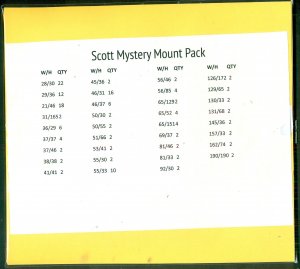 SCOTT 'MYSTERY' MOUNT PACK, Black Hinges, (81 mounts), BRAND NEW in...