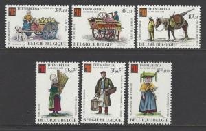 Belgium 1975 Horse Dog Themabelga VF MNH (B931-6)