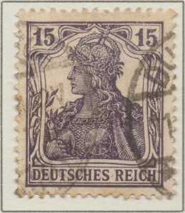 Germany Germania 15pf Lozenges watermark Deutsches Reich stamps 1916 SG101