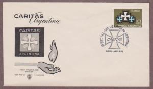 Argentina # 798 , Caritas Charity Organization FDC - I Combine S/H