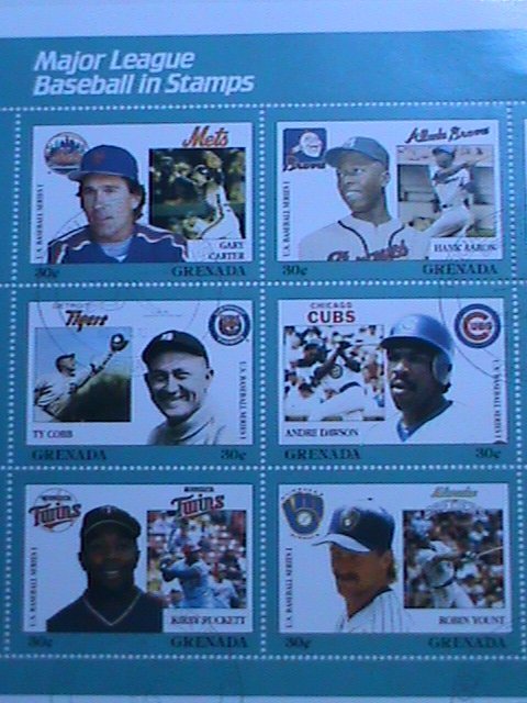 GRADANA-MAJOR LEAGUE BASEBALL IN STAMPS SHEET FDC -MNH- WE SHIP TO WORLDWIDE