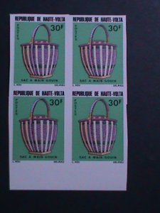 ​BURKINA FASO-1977-SC#416 RARE PROOF STAMP-HANDBAG-GOUIN MNH BLOCK VF EST. $20