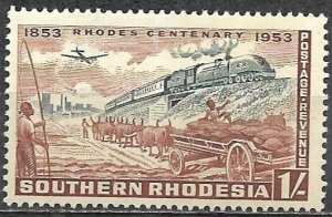 Southern Rhodesia 1953 Stamp 100th Anniversary Birth of Cecil Rhodes 1/- Mint 