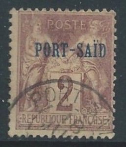 France-Offices in Egypt-Port Said #2 Used 2c France Peace & Commerce Ovptd. ...