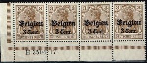Belgium,Sc#N11 MNH, rare Michel#11aII, distance between Numeral-Currency 1,0 mm