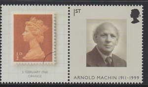 2472 2007 Arnold Machin  and Label MNH