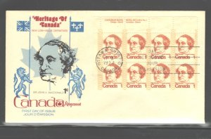 CANADA 1970 CANADIAN PRIME MINISTERS #586 -593 FDC's