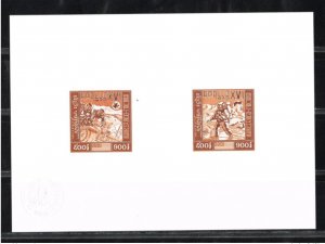 1972 Khmer Mi. 349 - 350 Apollo XVI Space USA Artist's Proof-