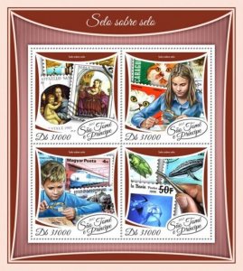 St Thomas - 2017 Stamps on Stamps - 4 Stamp Sheet - ST17509a