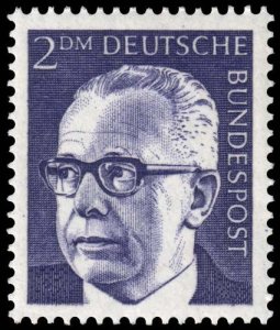 Germany - Scott 1044 - Mint-Never-Hinged - Ink Transfer onto Back