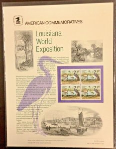 Commemorative Panel #216   Louisiana World Exposition #2086  20 c   1984