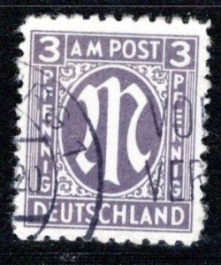 Germany AM Post Scott # 3N2, used