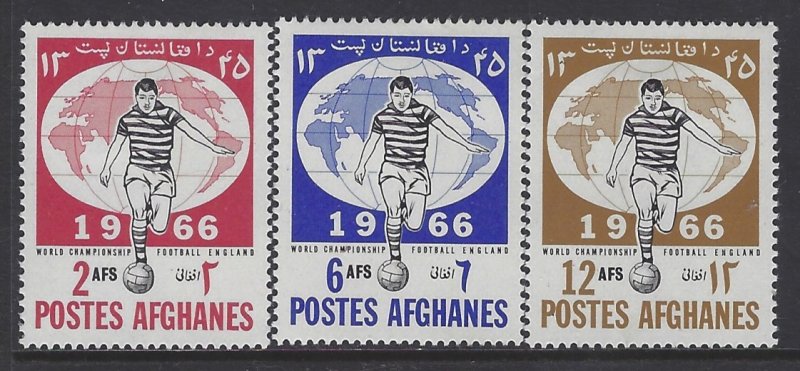 Afghanistan, Scott #727-729; World Soccer Championship, MH