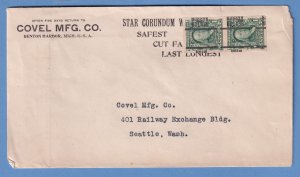 #314 precancelled, pair on cover