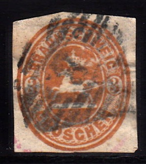 German States, Brunswick #26, used, CV $160.00, see description