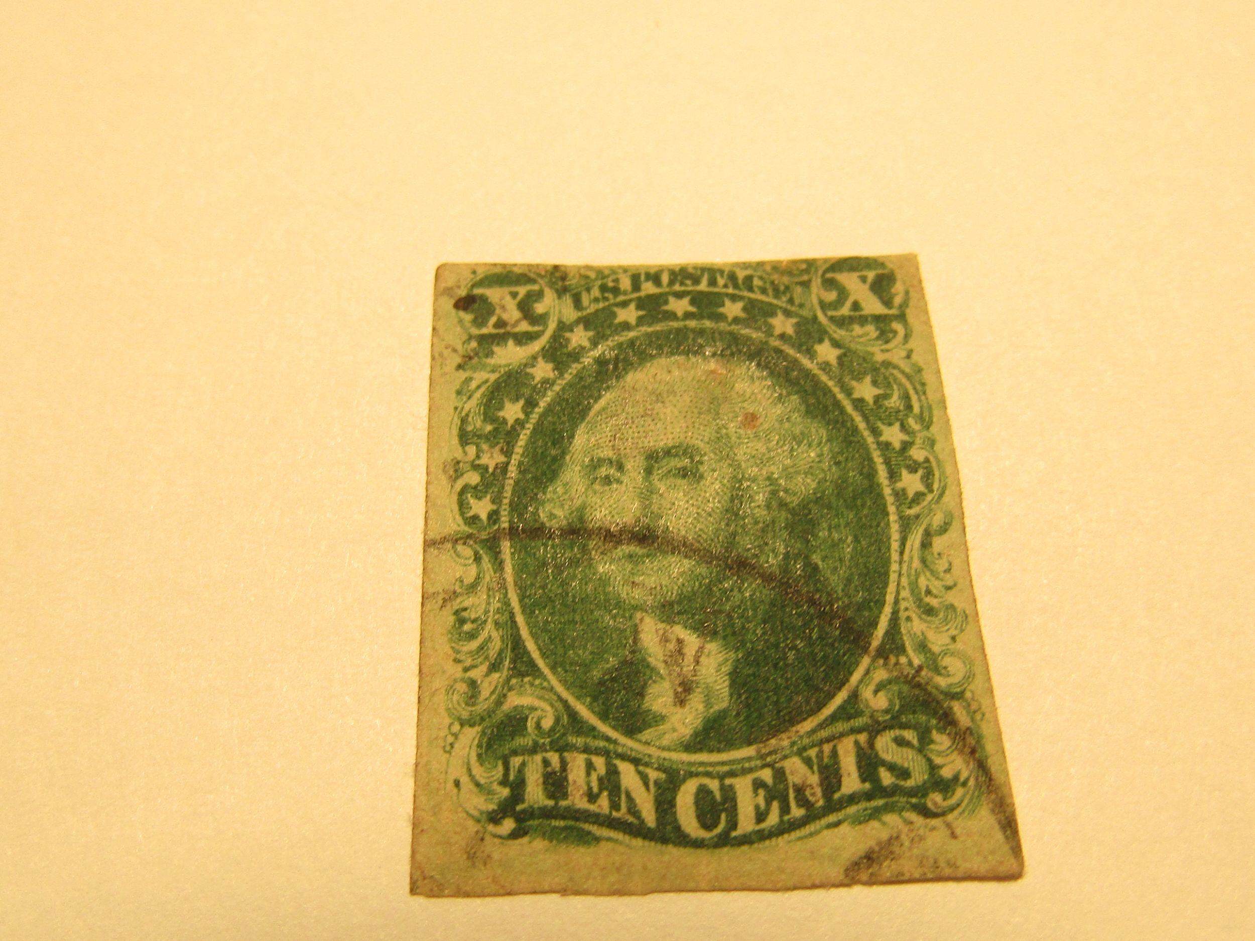 US Stamp, Scott # 14 Type II, 1855 used, with Richard Doporto Certificate,