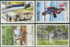 Nauru 1984 SG311-314 Ambulance Fishing Tennis Lagoon MNH