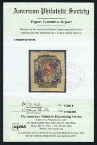 REFERENCE RUSSIA SCOTT #131 OVERPRINT APS CERT READ YELLOW LISTING REFERENCE