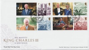 GB 2023  A New Reign Collector / Smilers Sheet First Day Covers (2)