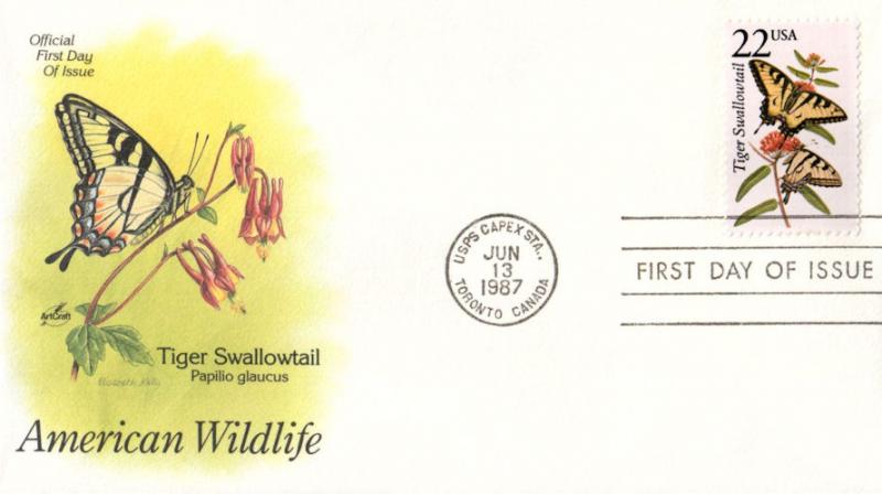 #2300 Tiger Swallowtail Butterfly Artcraft FDC